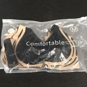 NIP Comfortable Men's Adhesive Strapless Bra - Black & Nude